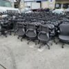 Office chairs and cubicles available for liquidation and office space optimization.