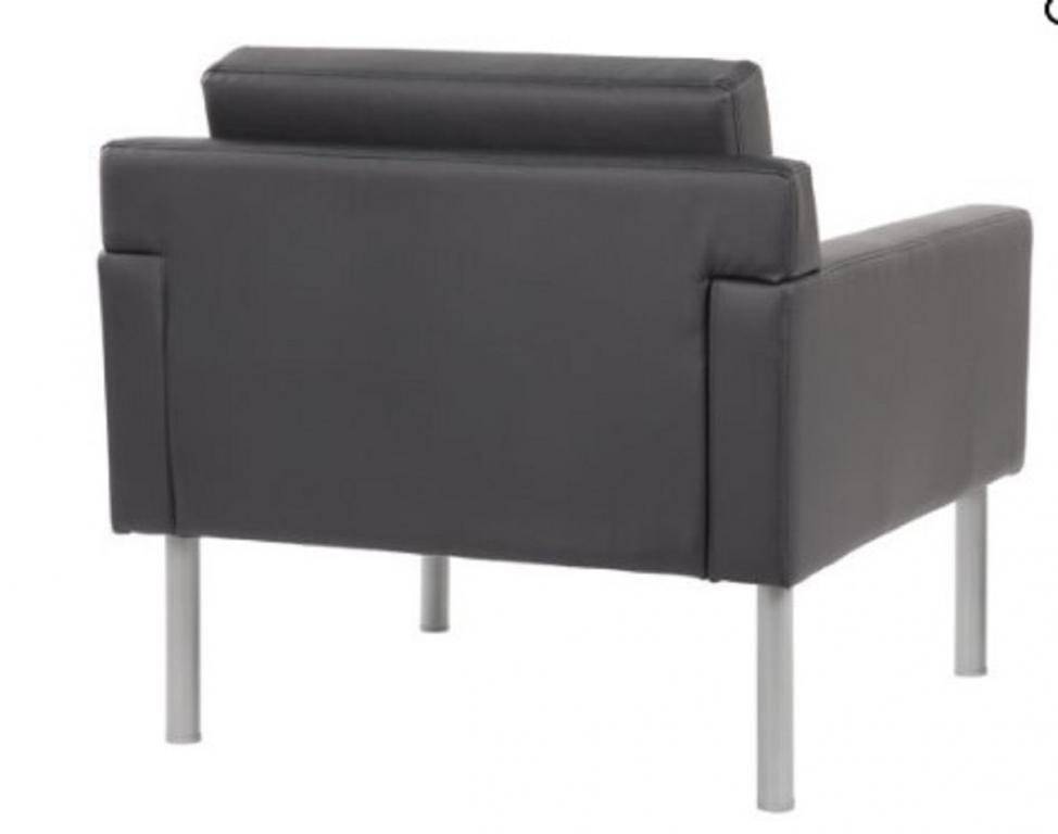 Boss Black Antimicrobial Vinyl Lounge Chair