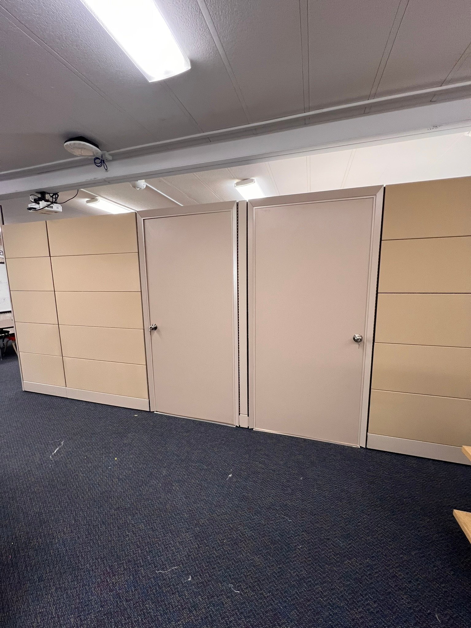 Herman Miller Ethospace 86"T With Doors Stone & Neutral