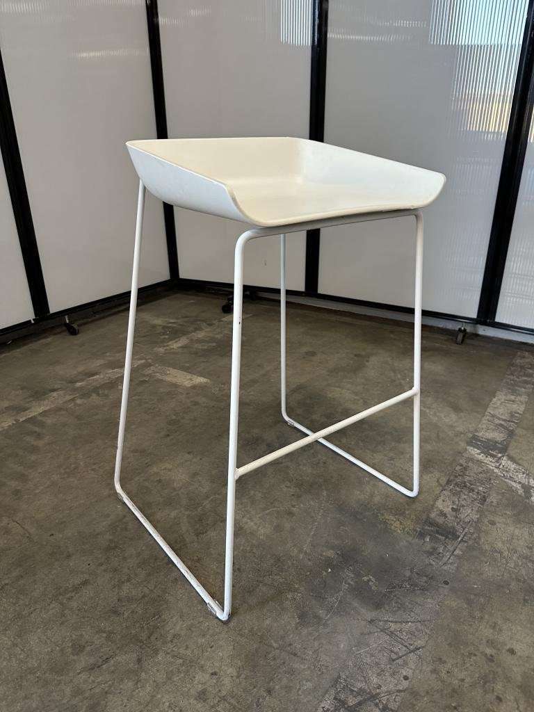 Steelcase Scoop White Counter Height Stool