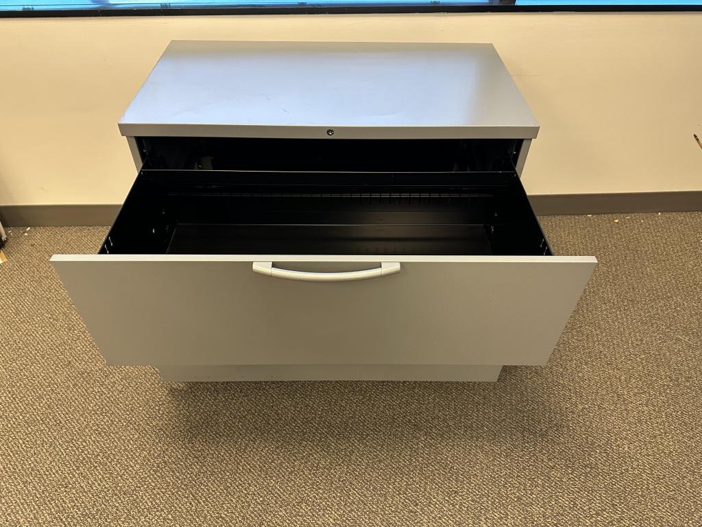 Haworth 36 inch wide grey lateral file