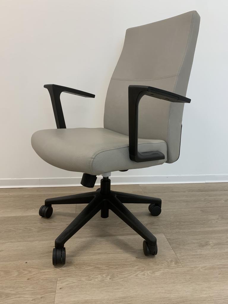 Sit On It Neutral Leather plush chair tan