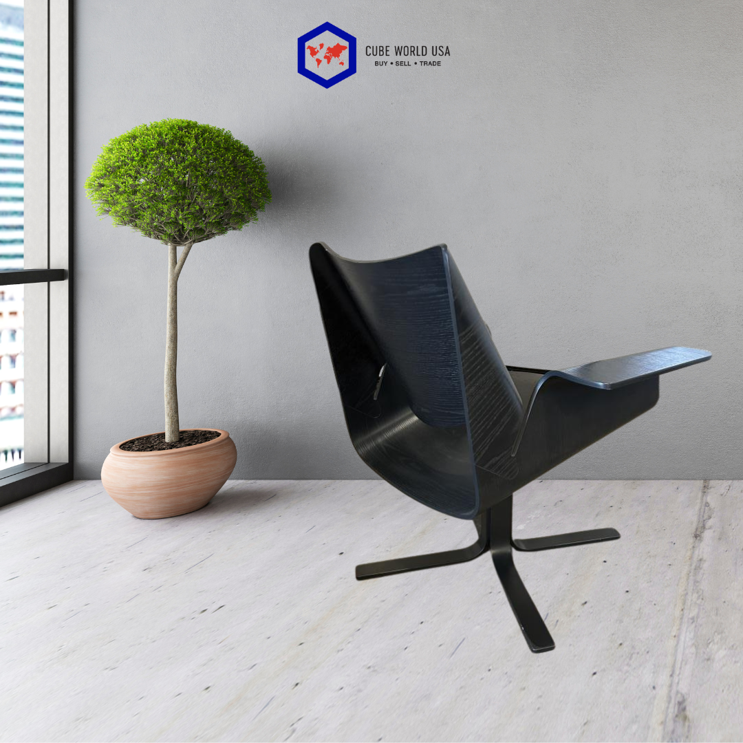 Eames Inspired Veneer Swivel Ancillary Chair