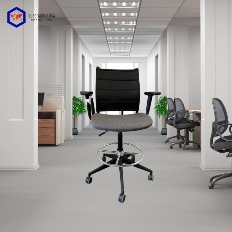 Sit On It Wit Ergonomic Stool Grey & black