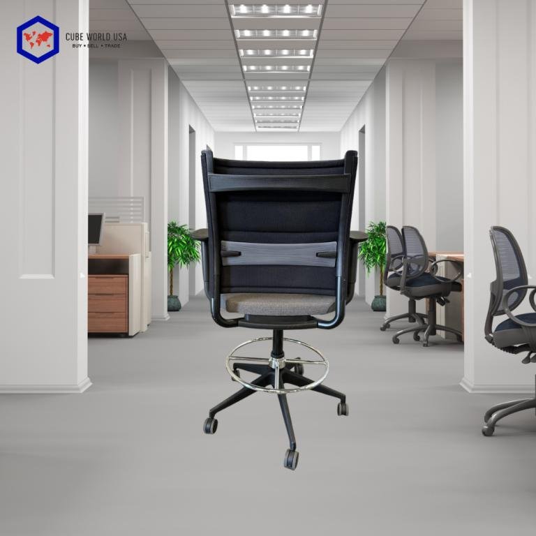Sit On It Wit Ergonomic Stool Grey & black