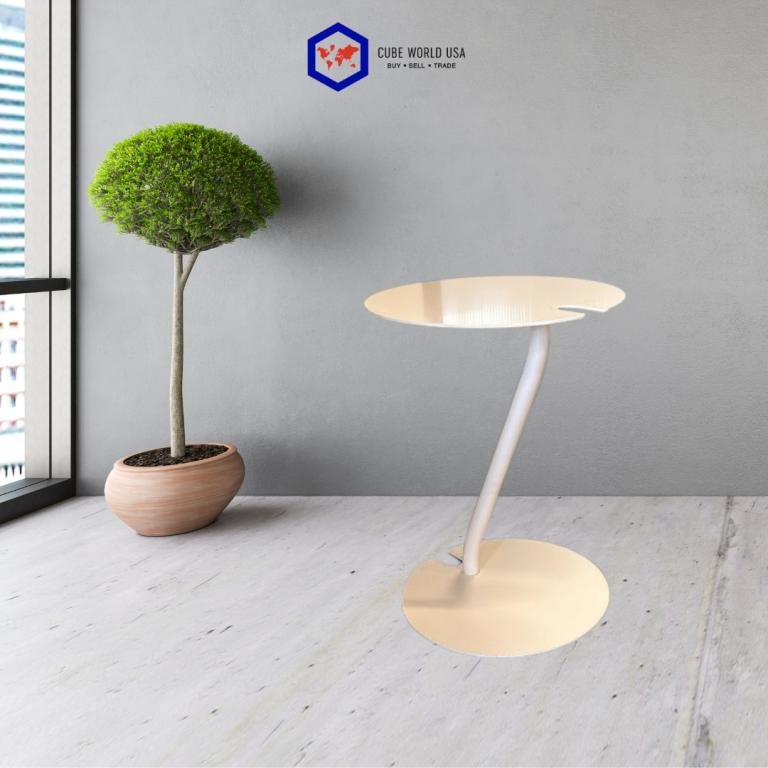 We Work White Angled Occasional Table