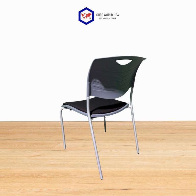 Allseating Grey Back & Black Seat Stacker