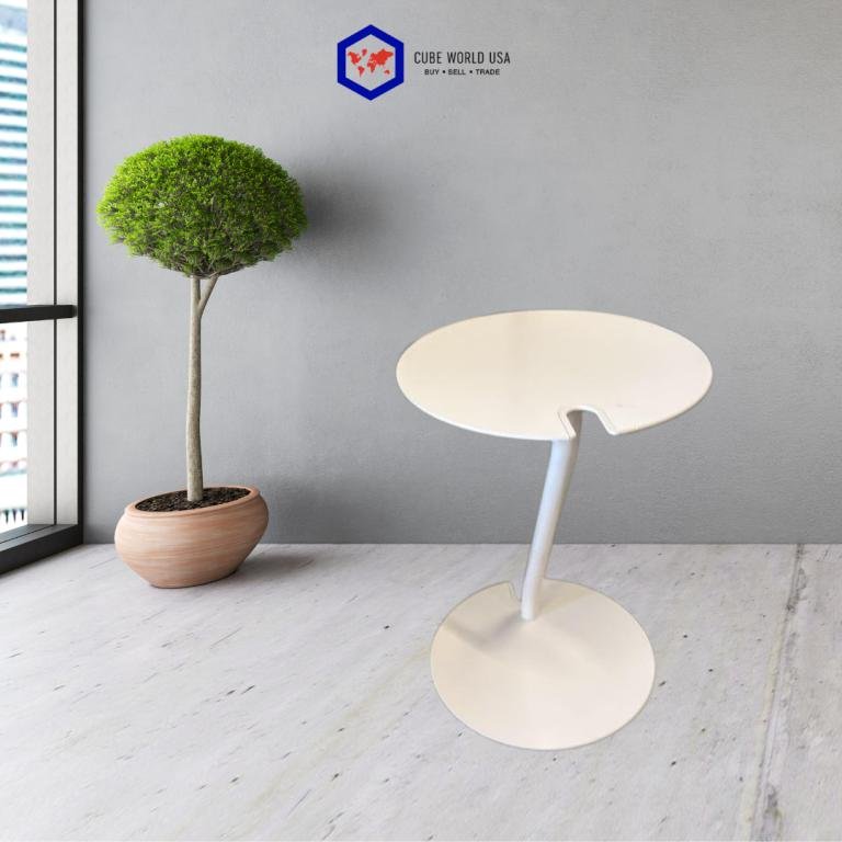 We Work White Angled Occasional Table