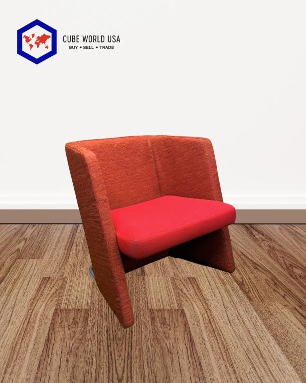 Keilhauer Talk 8701 Red Mid Back Lounge Chair