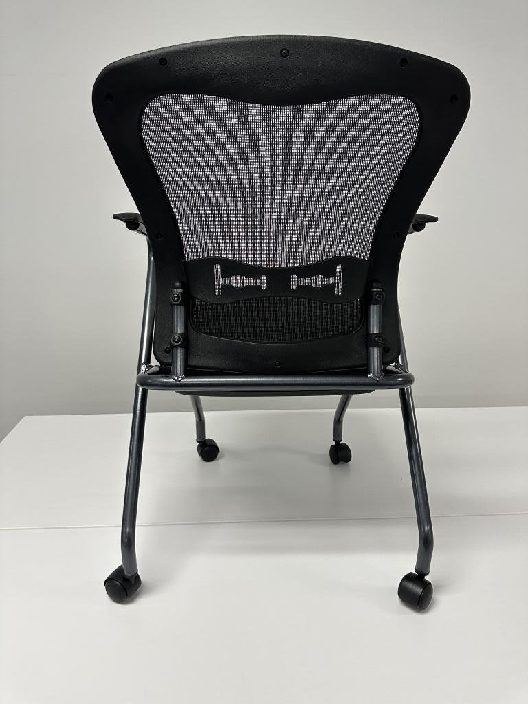 OFS Nesting chairs Mesh Back Vinyl Seat