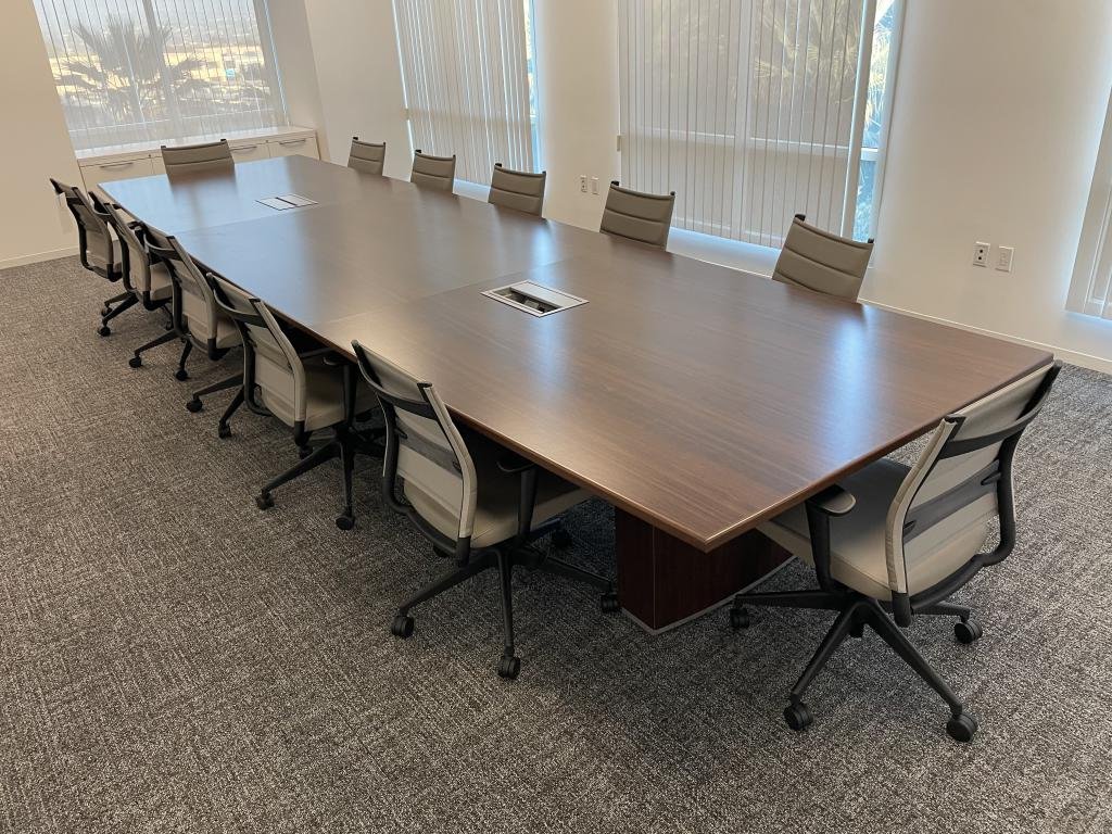 Knoll 18x5 Espresso Conference Table