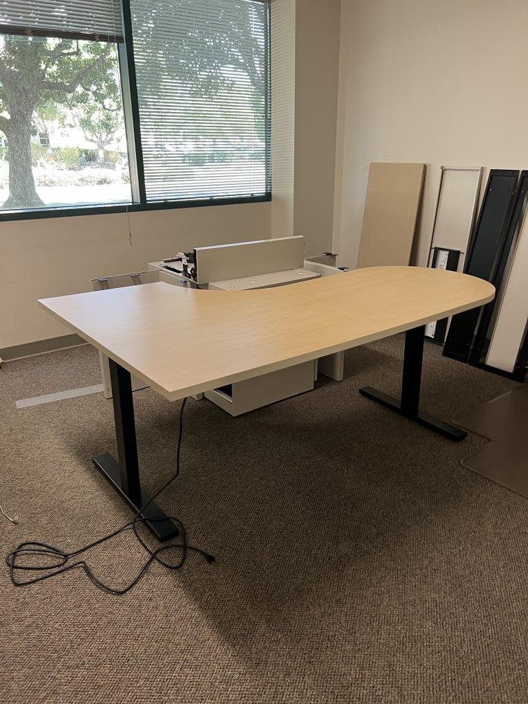 Linak DF2 Black Height Adjustable Desk Base