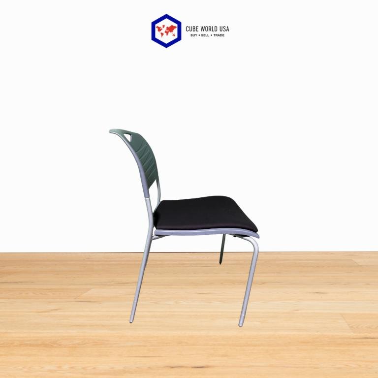 Allseating Grey Back & Black Seat Stacker