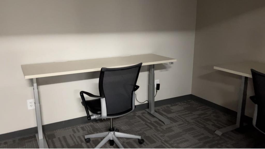 Haworth Sit to Stand Table Desks silver base