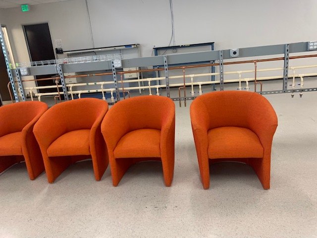 Herman Miller Orange Lounge Mid Century