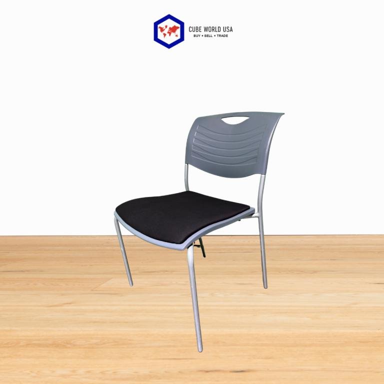 Allseating Grey Back & Black Seat Stacker
