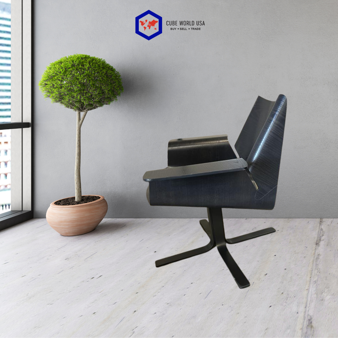 Eames Inspired Veneer Swivel Ancillary Chair