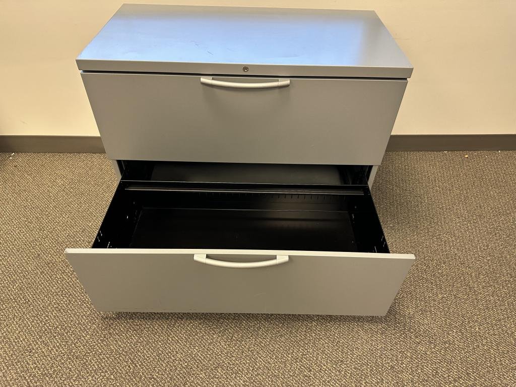 Haworth 36 inch wide grey lateral file