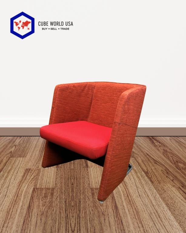 Keilhauer Talk 8701 Red Mid Back Lounge Chair