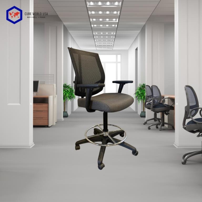 Sit On It Focus Ergonomic Stools Grey & black