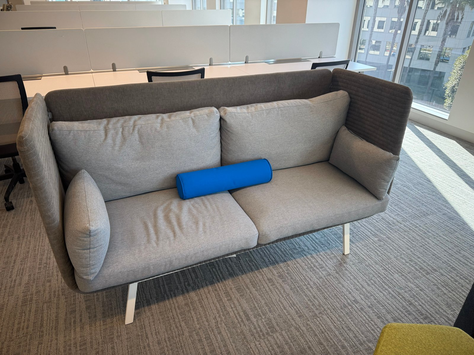 OFS Grey High Back 6' Acoustical Sofa Open Environment