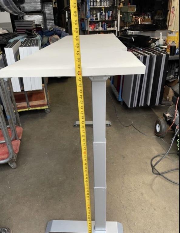 Haworth Sit to Stand Table Desks silver base
