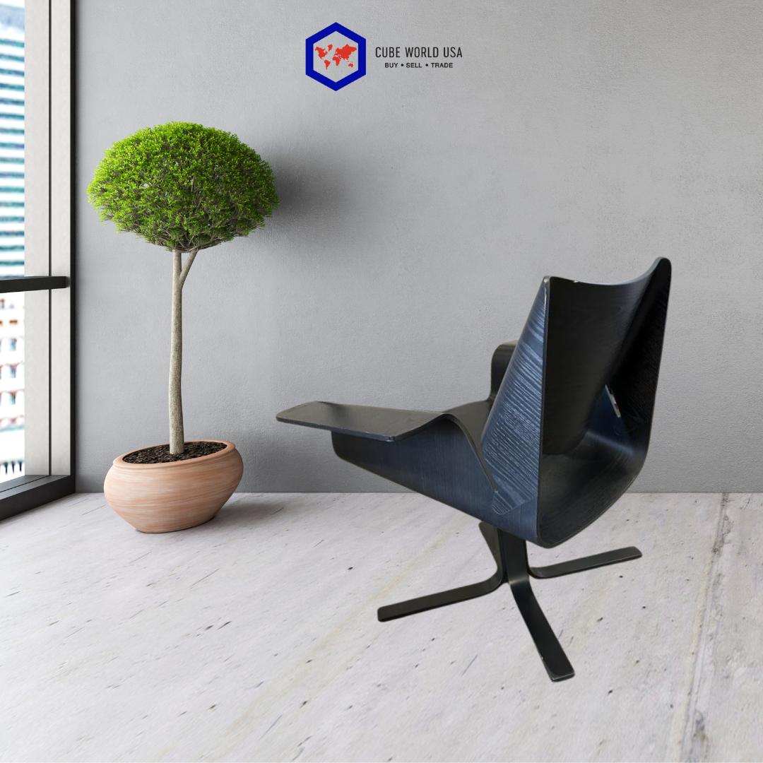 Eames Inspired Veneer Swivel Ancillary Chair