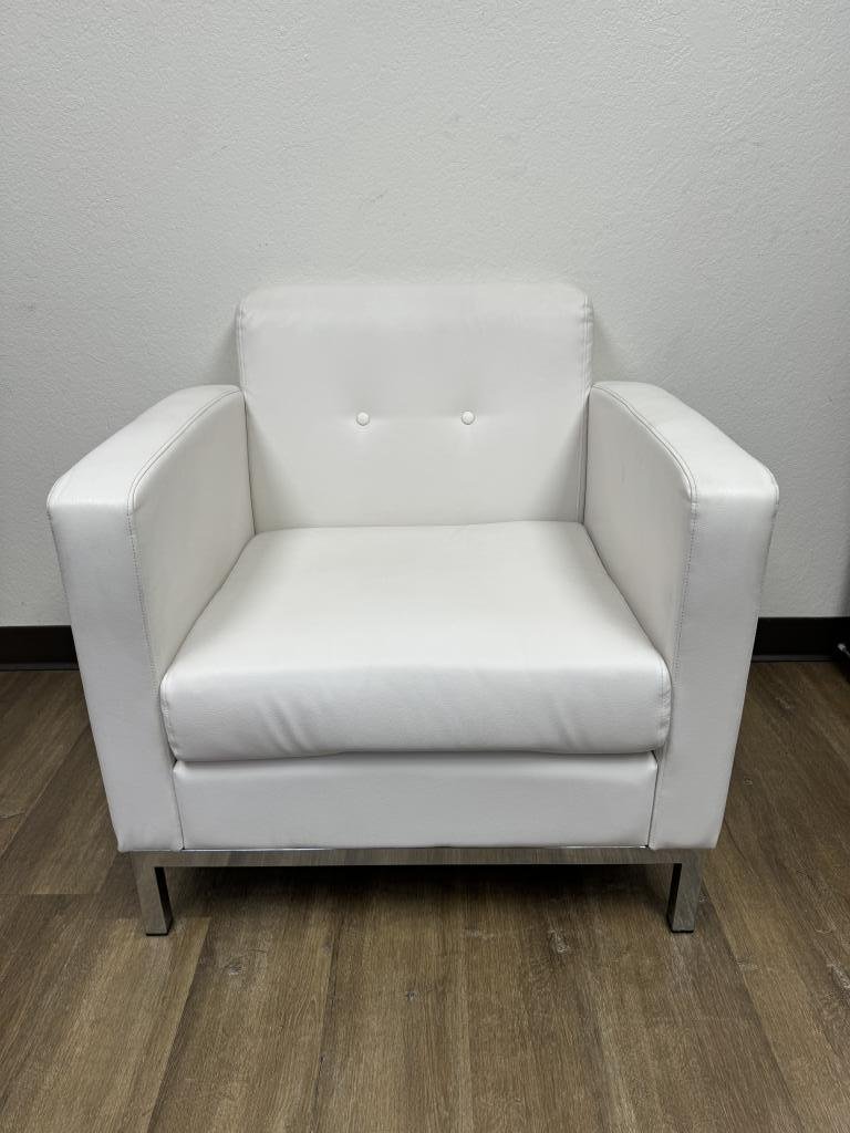 OFS Commercial Club Chair Tuxedo White