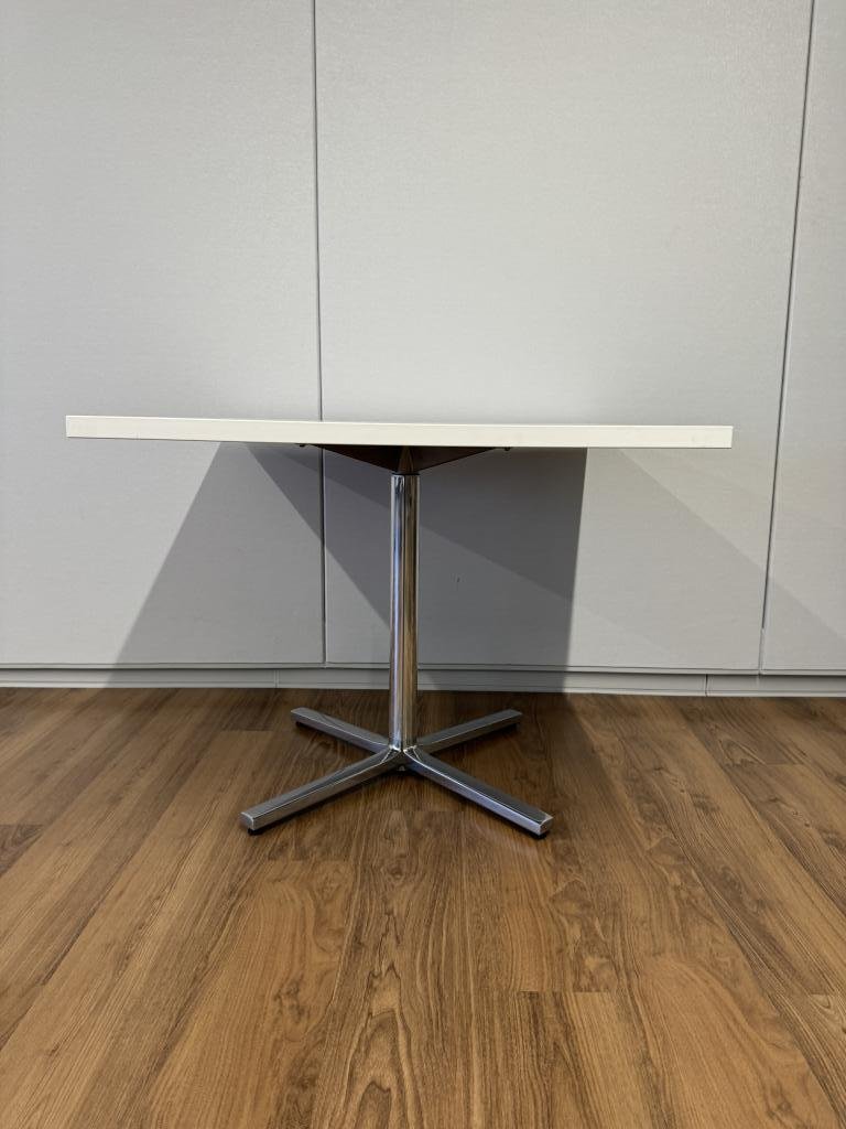 Herman Miller Chrome 3x3ft white table