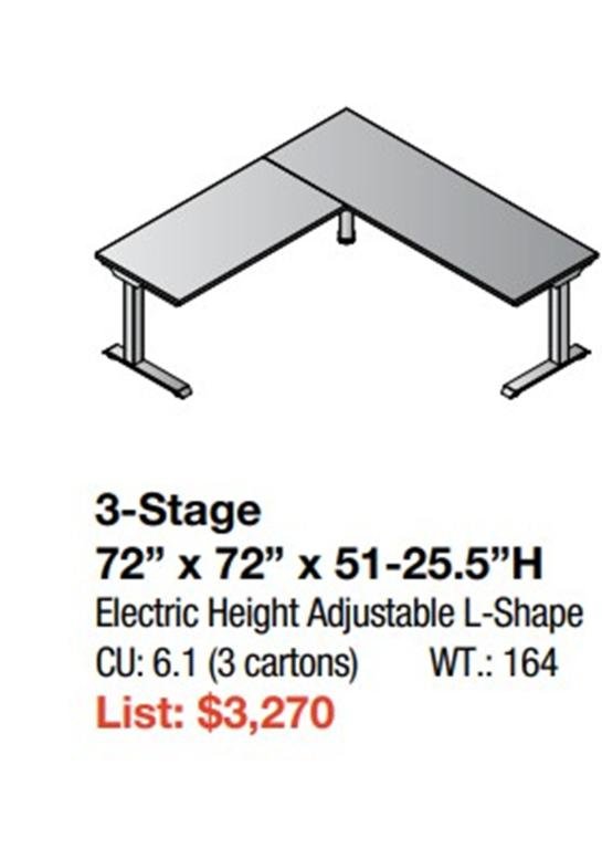 OFS 6x8 Electric U Desk Ergo in 7 Finishes