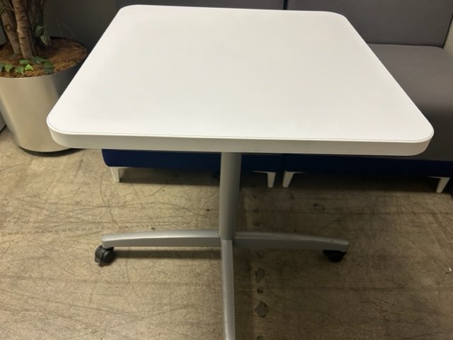 2' Wide square Steelcase White lunch table