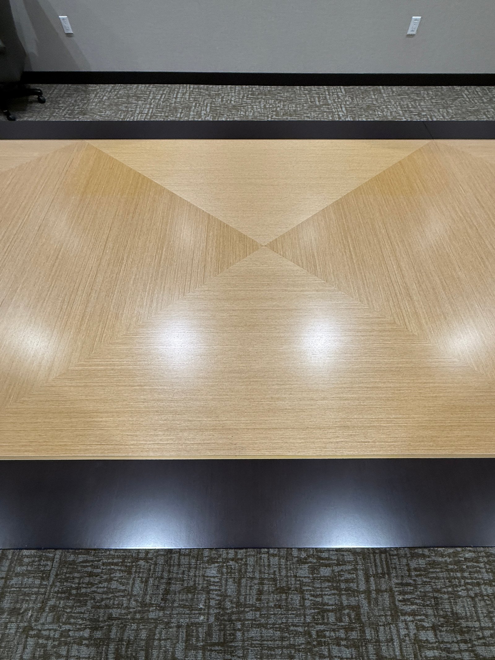 Gianni 14'x5' Luxury Veneer Powered Conference Table two tone