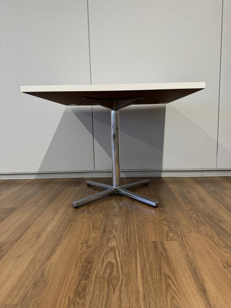 Herman Miller Chrome 3x3ft white table