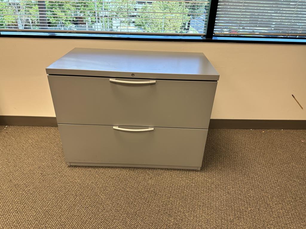 Haworth 36 inch wide grey lateral file