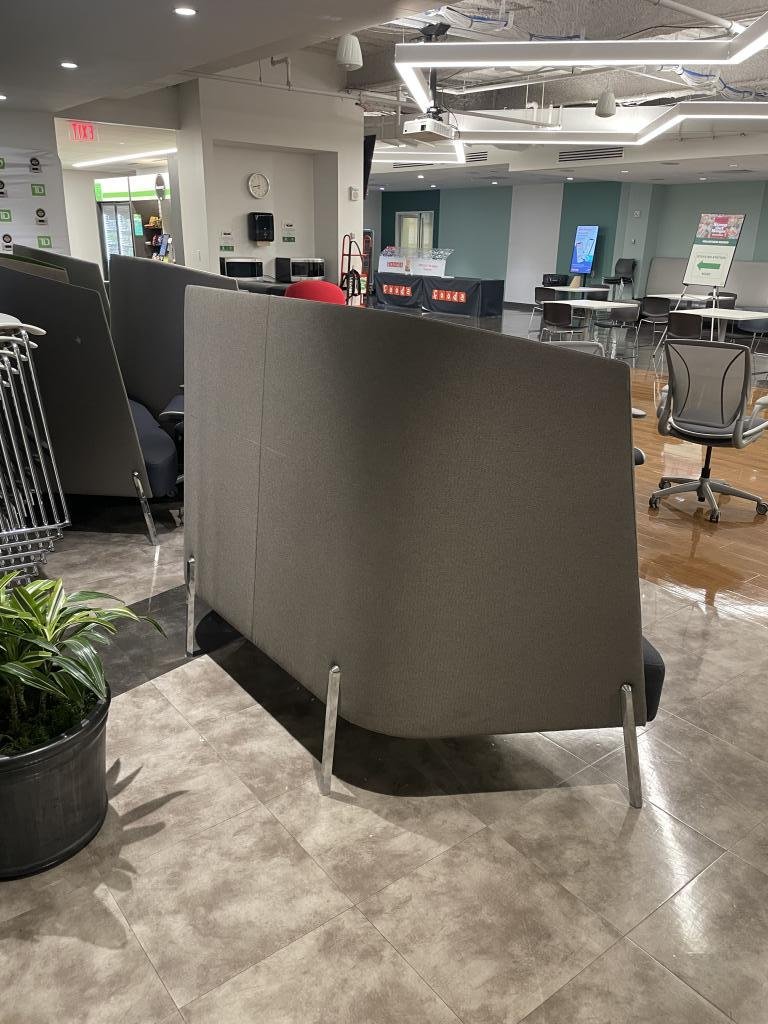 Teknion Grey High Back Lounge Sofa