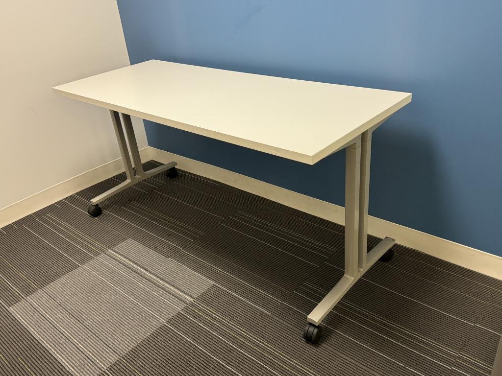 Herman Miller 5x2 nesting table white top