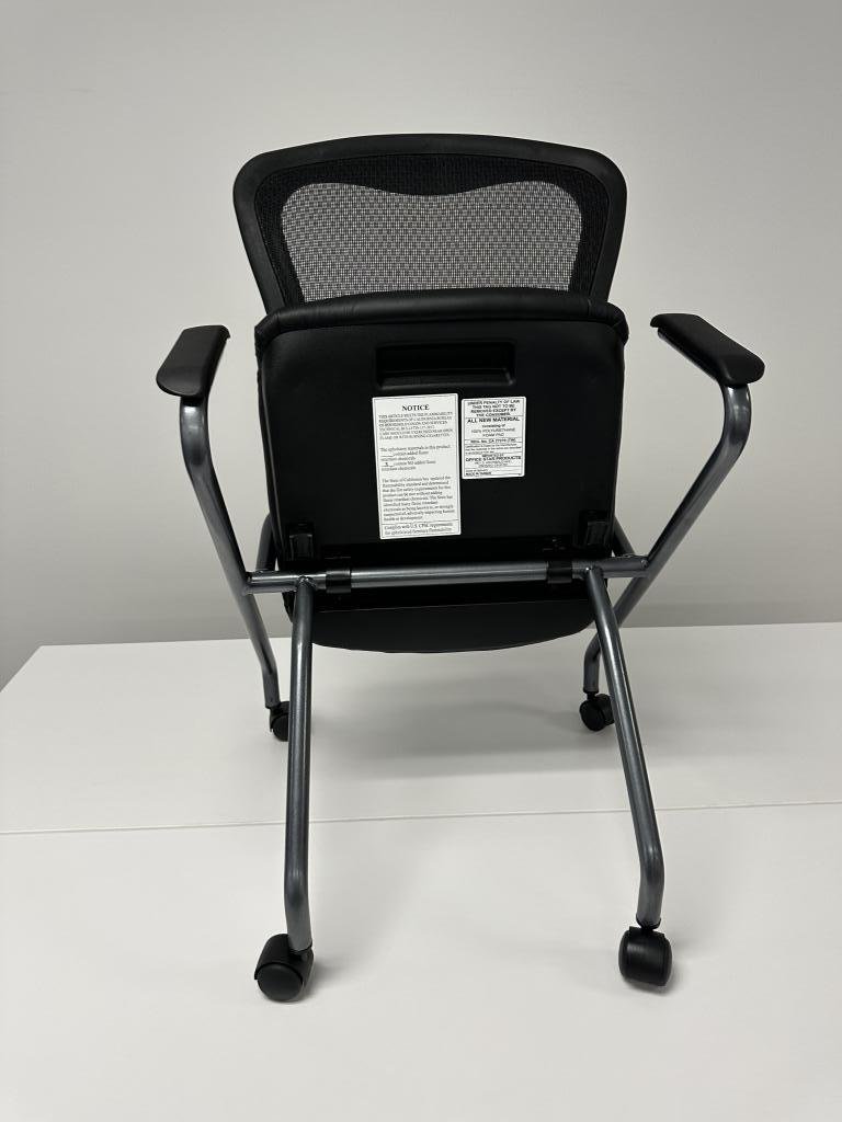 OFS Nesting chairs Mesh Back Vinyl Seat