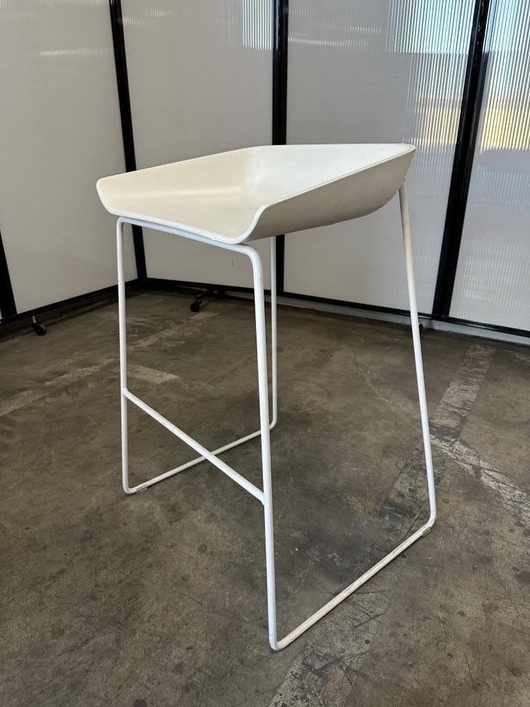 Steelcase Scoop White Counter Height Stool