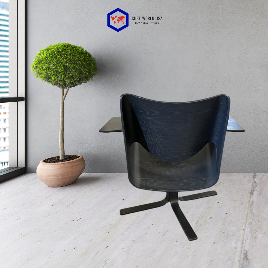 Eames Inspired Veneer Swivel Ancillary Chair
