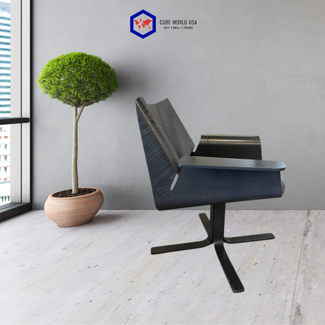 Eames Inspired Veneer Swivel Ancillary Chair