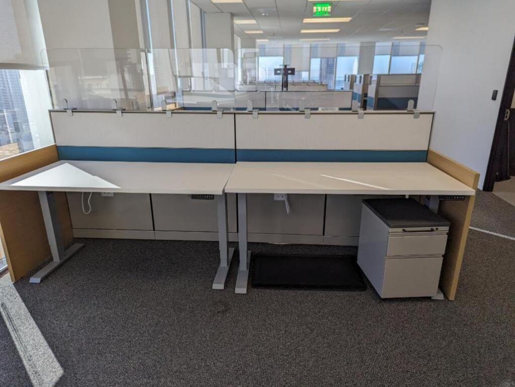 Herman Miller 58x29in HAT table White top