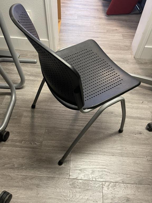 Sit On It black stacking chairs guest or cafe