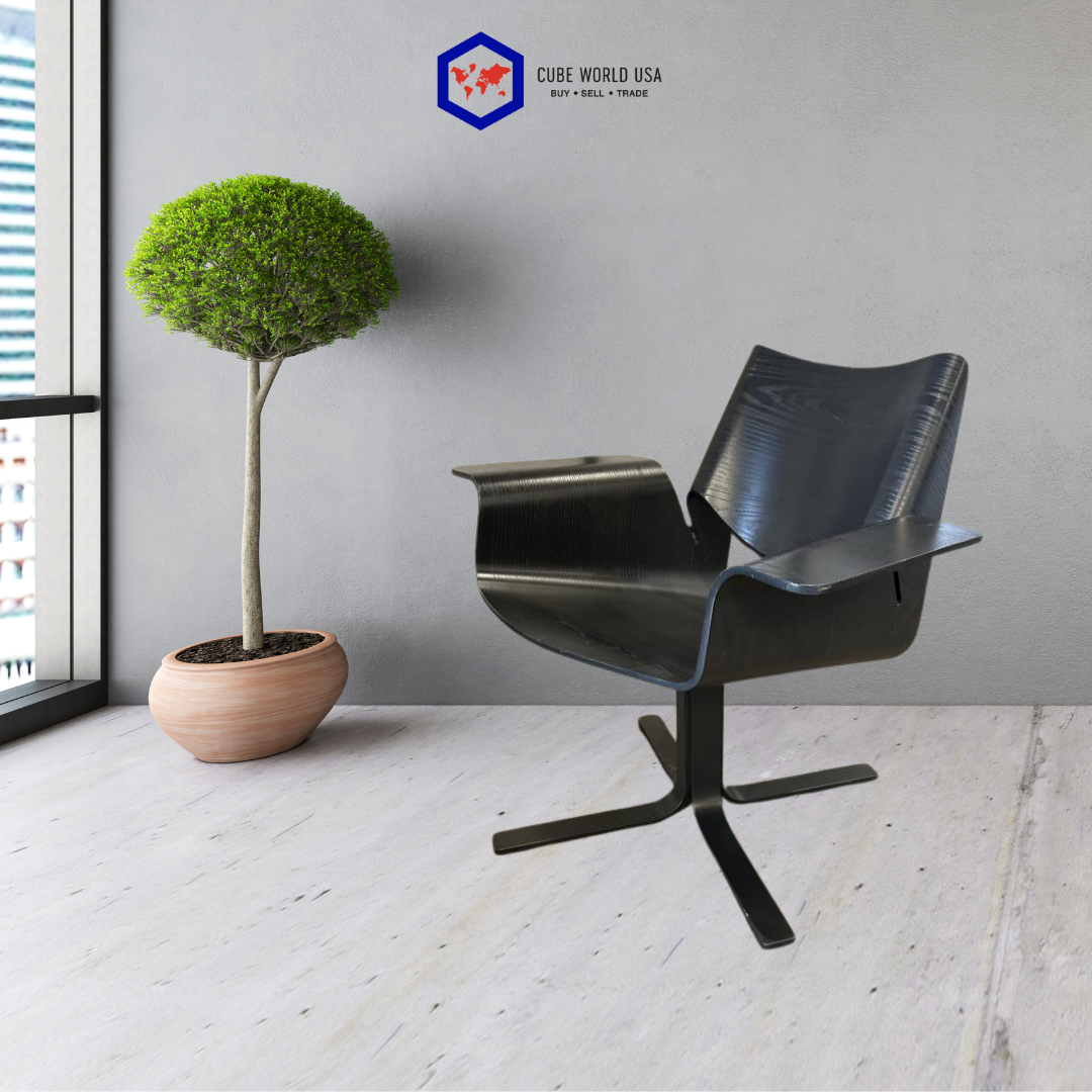 Eames Inspired Veneer Swivel Ancillary Chair