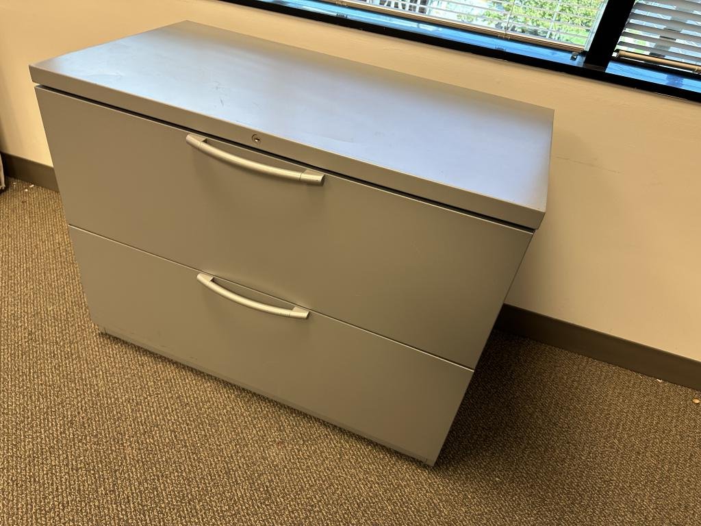 Haworth 36 inch wide grey lateral file