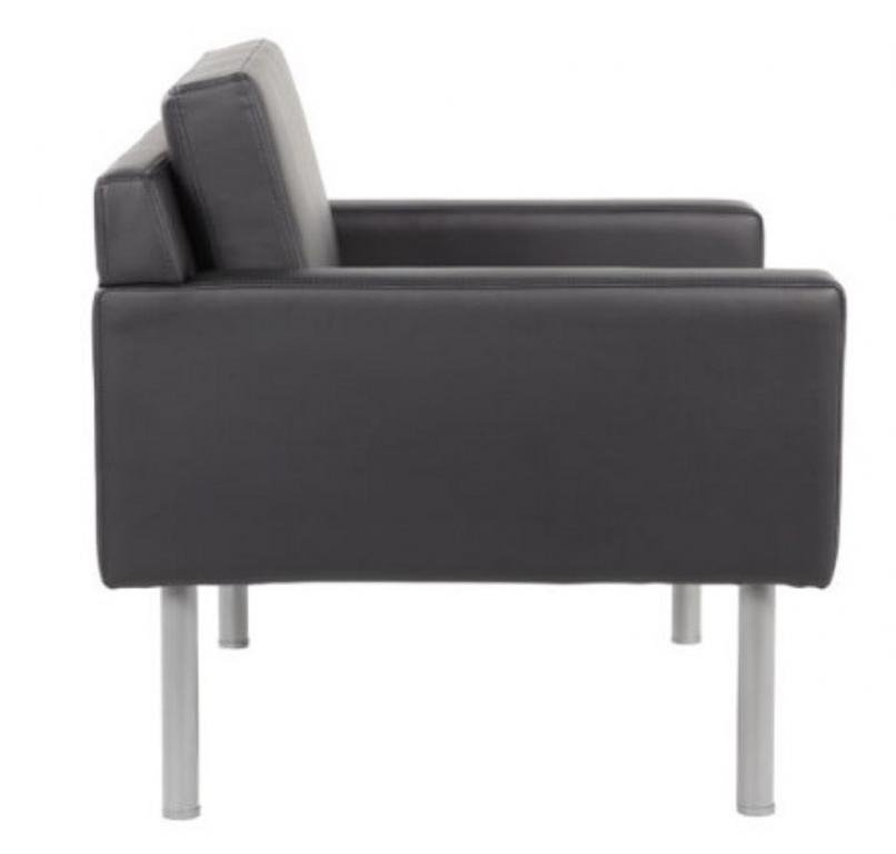 Boss Black Antimicrobial Vinyl Lounge Chair