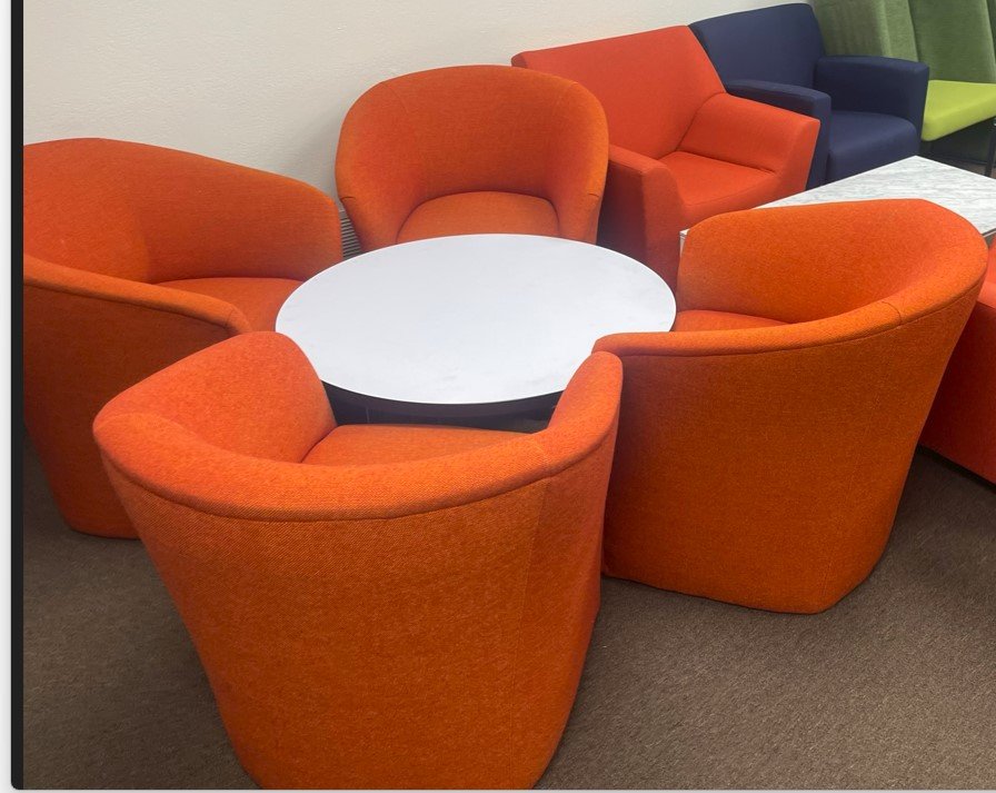 Herman Miller Orange Lounge Mid Century