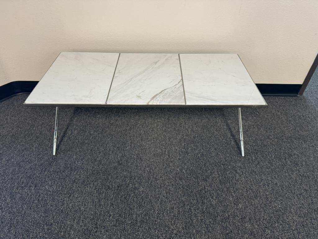White marble table 42x20x15inT