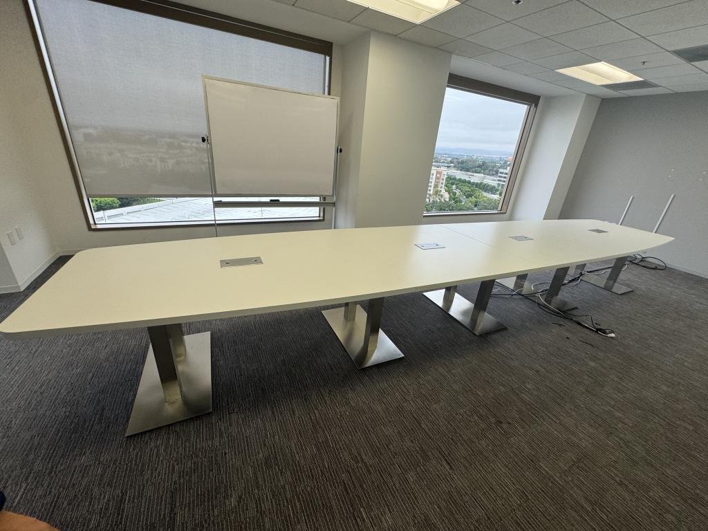 Teknion 20 ft white Boardroom Table