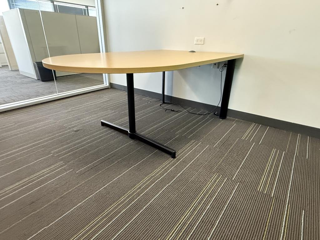 Steelcase Bullet Table 66x42in White Oak