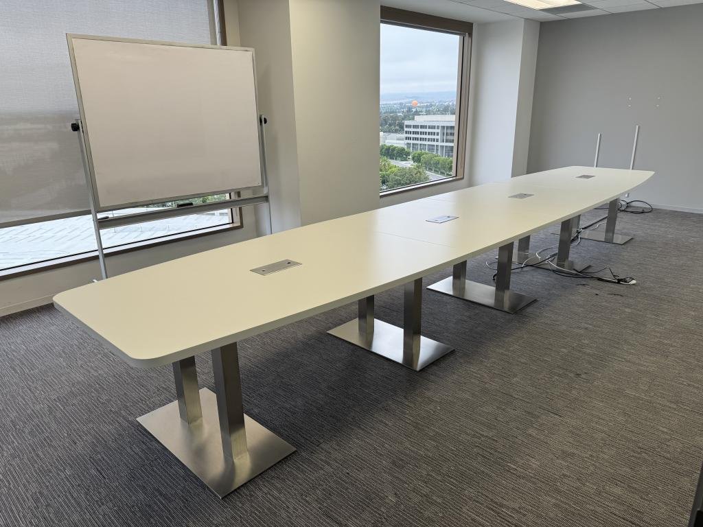 Teknion 20 ft white Boardroom Table
